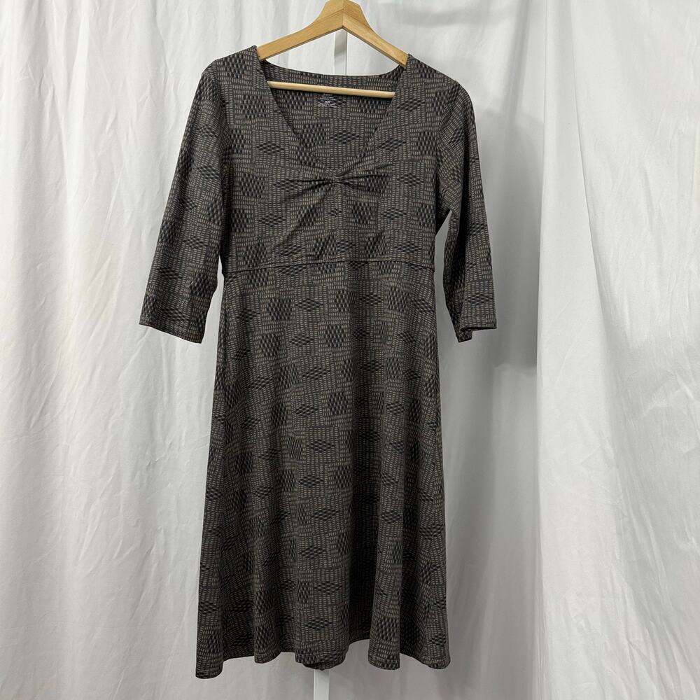 Toad & Co Rosalinda Dress Geometric Brown Small Outdoor